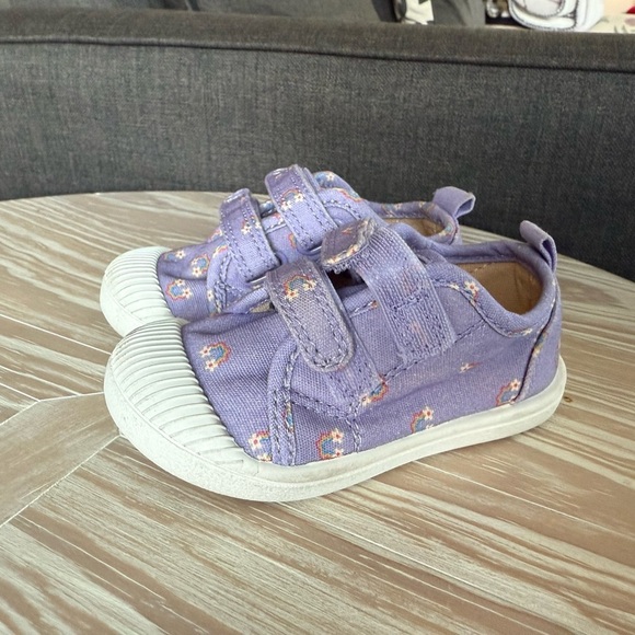 Cat & Jack|Baby girl lavender ditsy floral sneakers with easy slip on Velcro••• - Picture 3 of 8